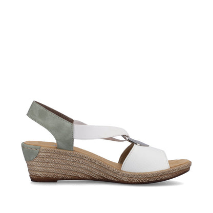 Rieker Ladies Elastic Straps Wedge Heel Sandal