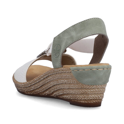 Rieker Ladies Elastic Straps Wedge Heel Sandal