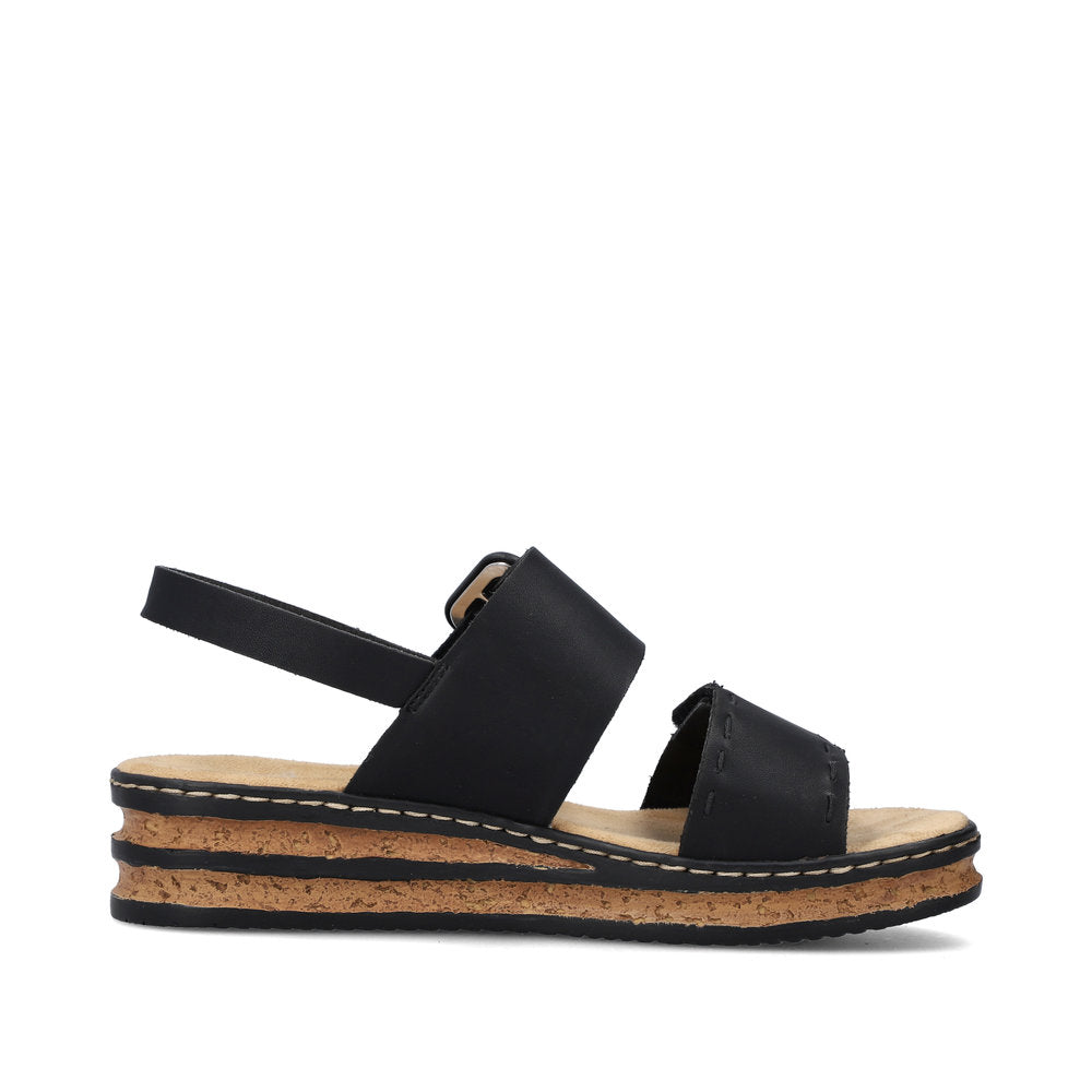 Rieker Ladies Flatform Adjustable Sandal