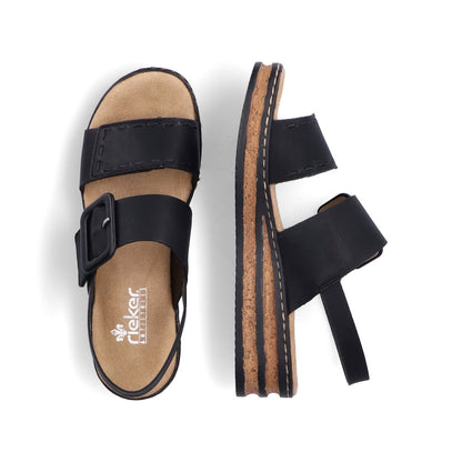 Rieker Ladies Flatform Adjustable Sandal