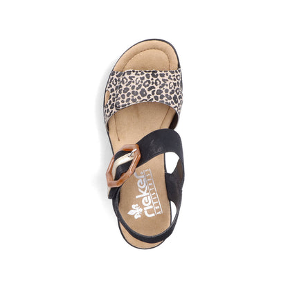 Rieker Ladies Flatform Adjustable Sandal