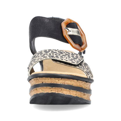 Rieker Ladies Flatform Adjustable Sandal