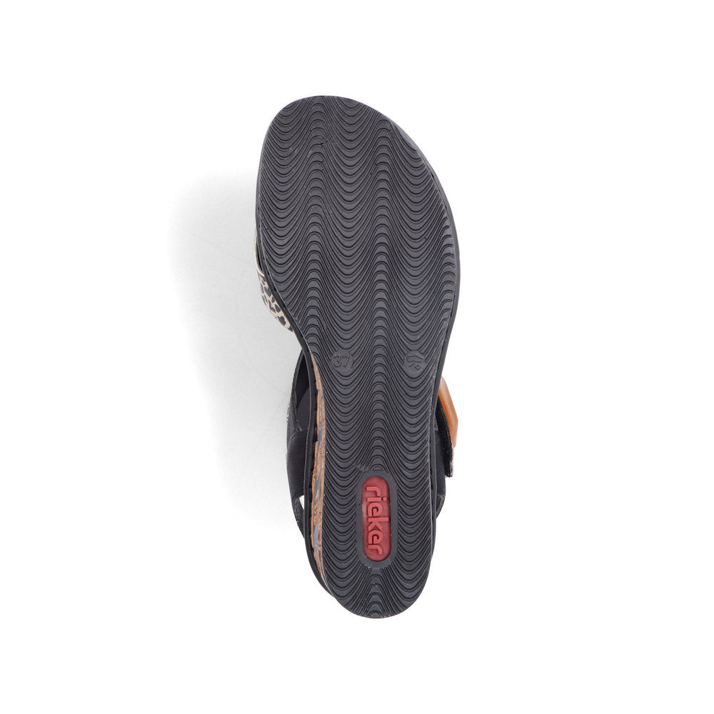 Rieker Ladies Flatform Adjustable Sandal