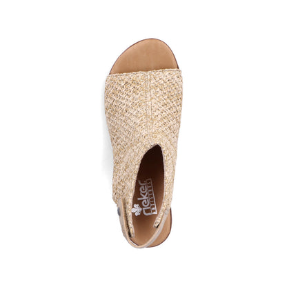 Rieker Ladies High Cut Block Heel Sandal