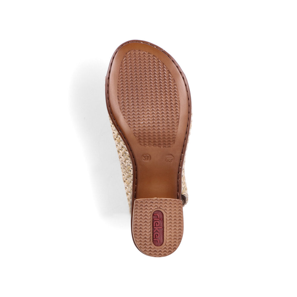 Rieker Ladies High Cut Block Heel Sandal
