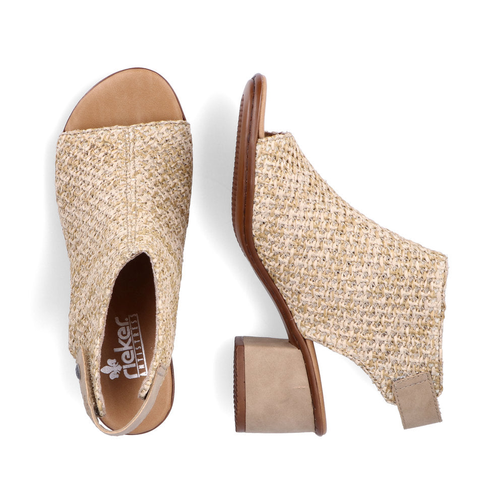 Rieker Ladies High Cut Block Heel Sandal