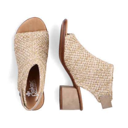 Rieker Ladies High Cut Block Heel Sandal