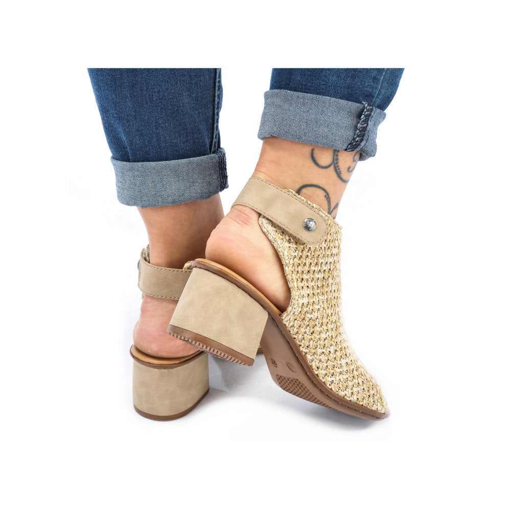 Rieker Ladies High Cut Block Heel Sandal