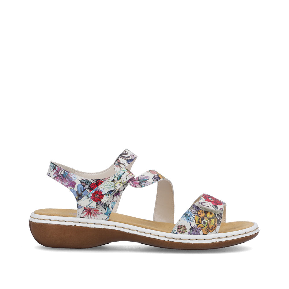 Rieker Ladies Cross Velcro Strap Sandal