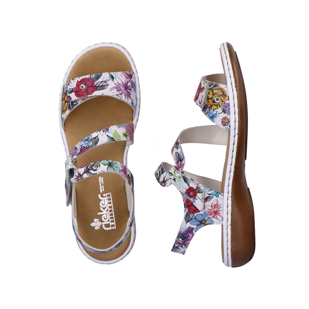 Rieker Ladies Cross Velcro Strap Sandal