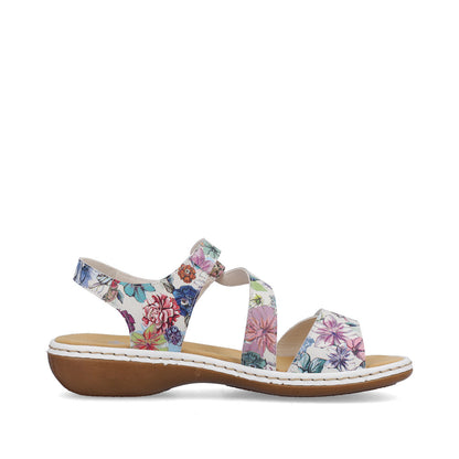 Rieker Ladies Cross Velcro Strap Sandal