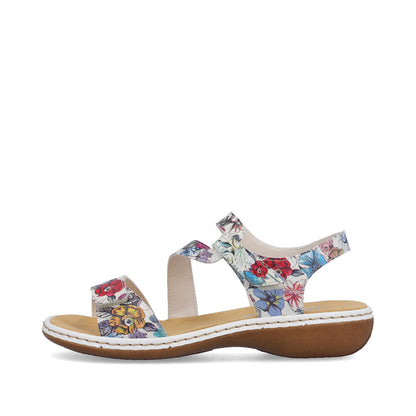 Rieker Ladies Cross Velcro Strap Sandal