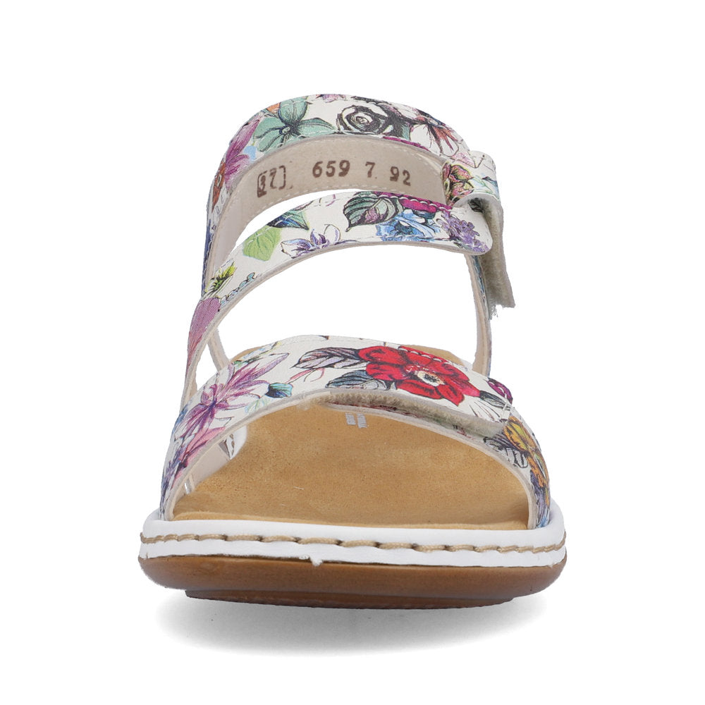 Rieker Ladies Cross Velcro Strap Sandal