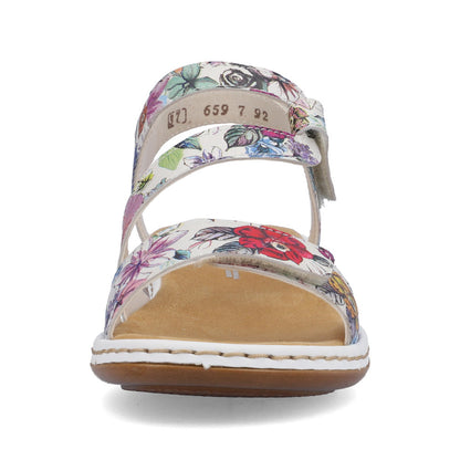Rieker Ladies Cross Velcro Strap Sandal