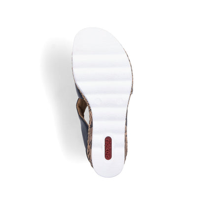 Rieker Ladies Cross Strap Wedge Sandal