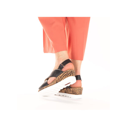 Rieker Ladies Cross Strap Wedge Sandal