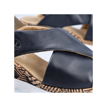 Rieker Ladies Cross Strap Wedge Sandal