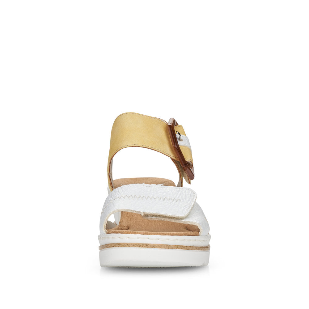 Rieker Ladies Buckle Trim Adjustable Wedge Sandal