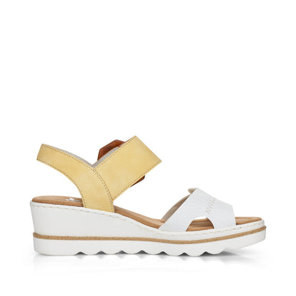 Rieker Ladies Buckle Trim Adjustable Wedge Sandal