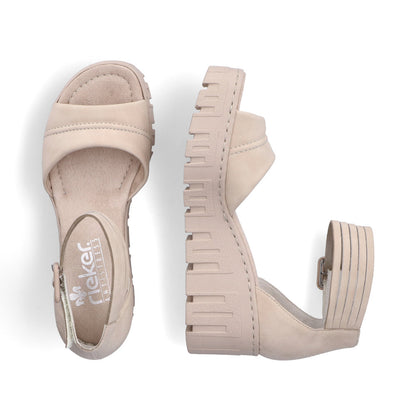 Rieker Ladies Flatform Ladies Sandal
