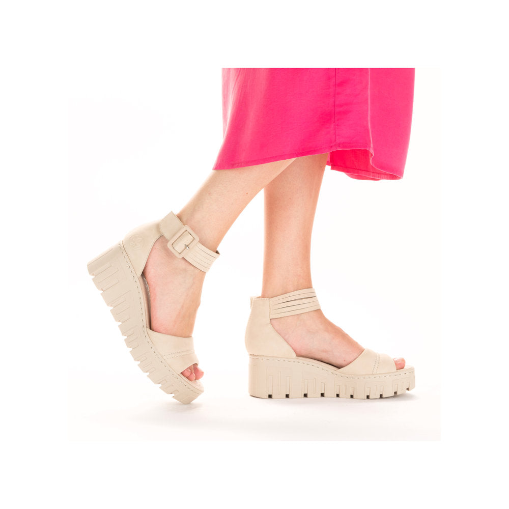 Rieker Ladies Flatform Ladies Sandal