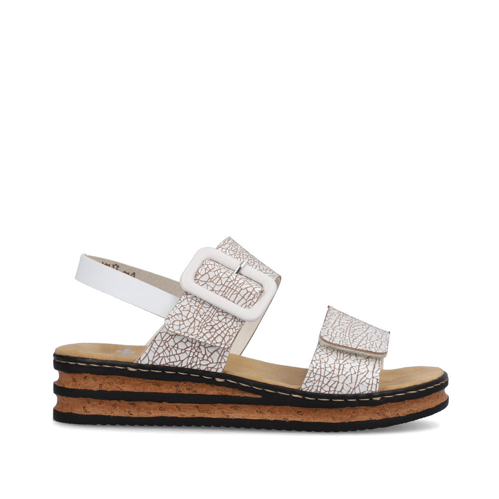 Rieker Ladies Flatform Adjustable Sandal