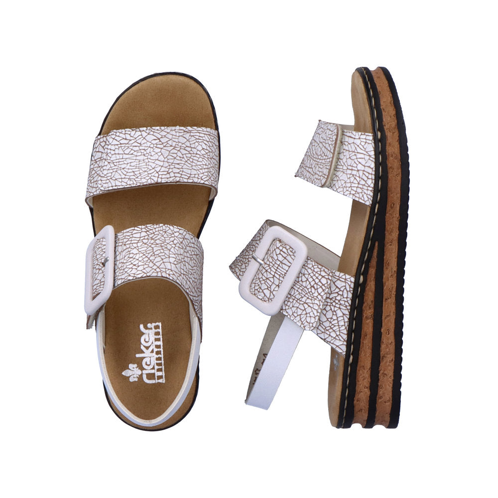 Rieker Ladies Flatform Adjustable Sandal