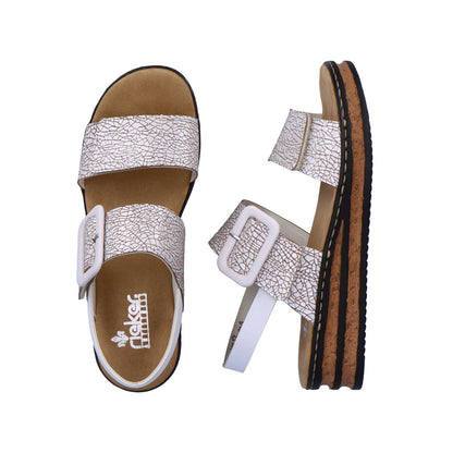 Rieker Ladies Flatform Adjustable Sandal
