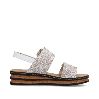 Rieker Ladies Flatform Adjustable Sandal