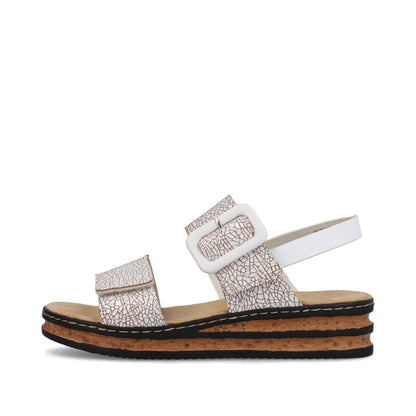Rieker Ladies Flatform Adjustable Sandal