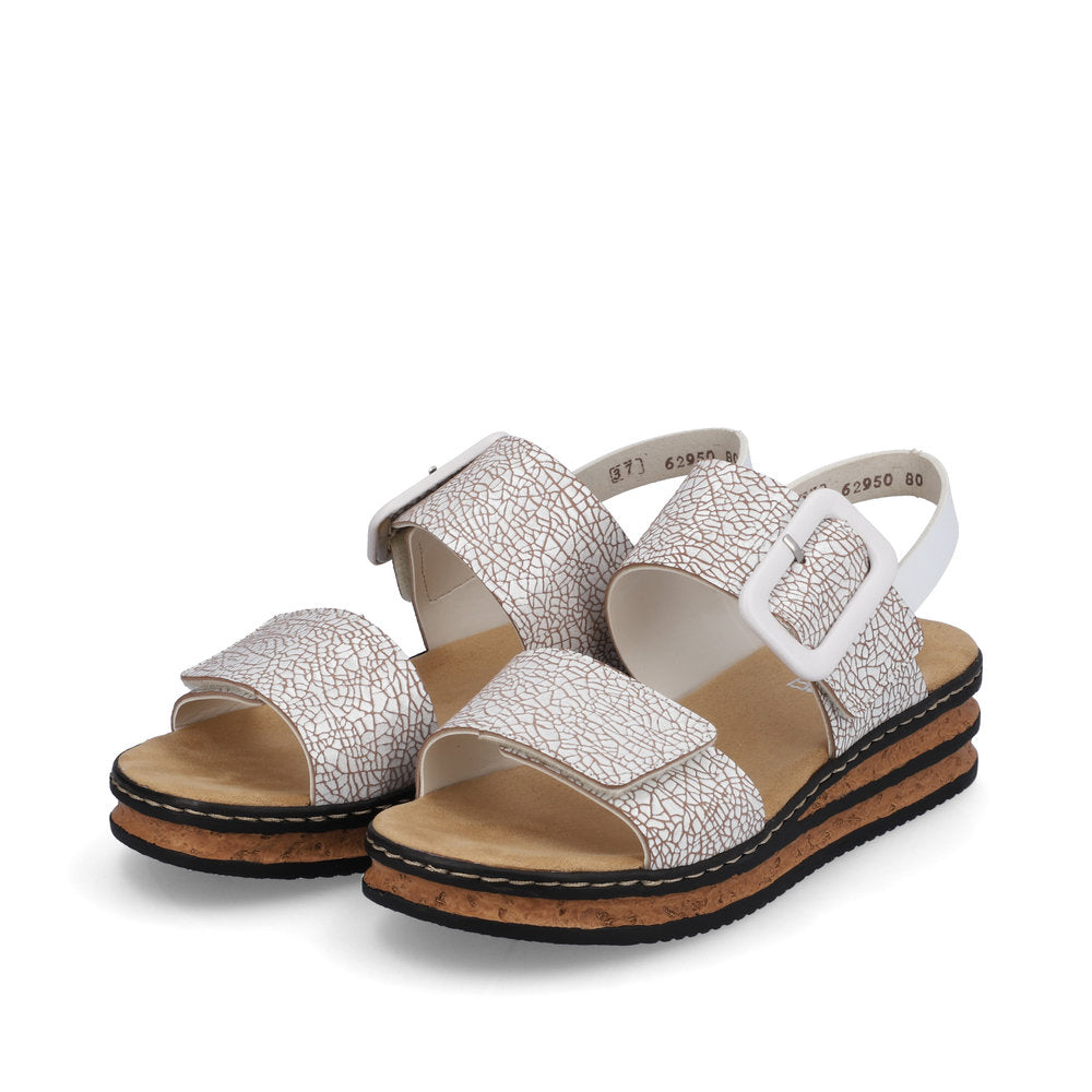 Rieker Ladies Flatform Adjustable Sandal