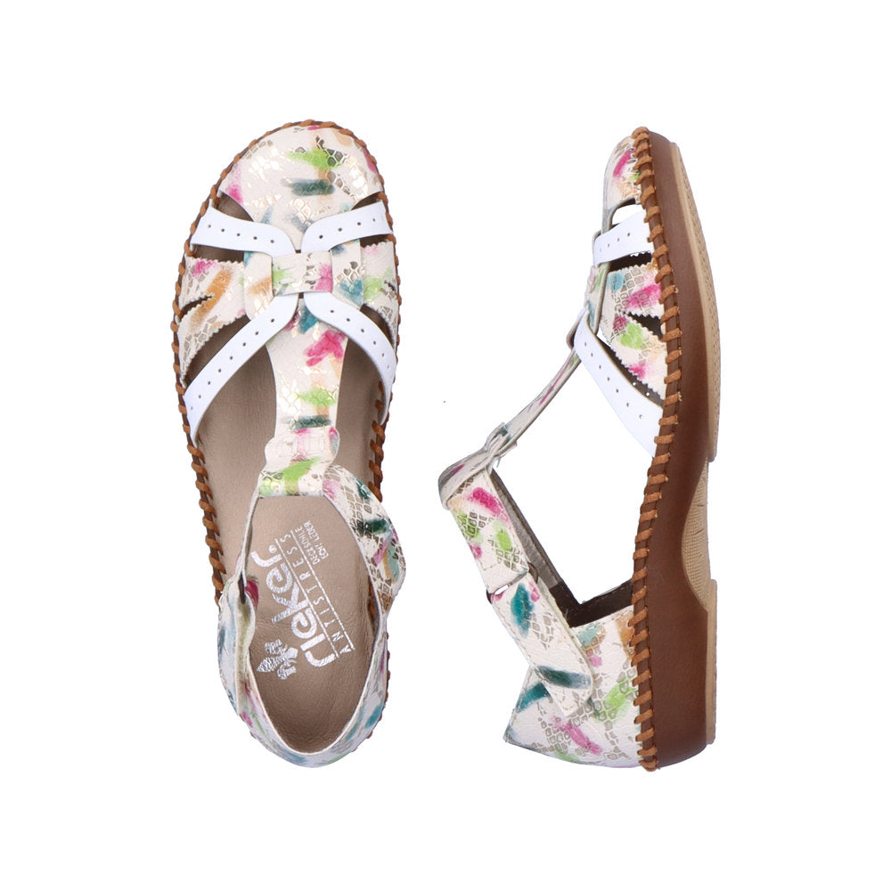 Rieker Ladies T Bar Closed Toe Sandal