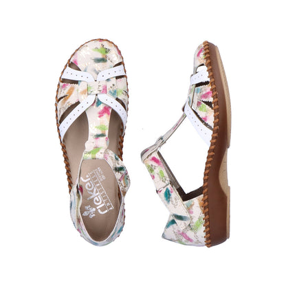 Rieker Ladies T Bar Closed Toe Sandal