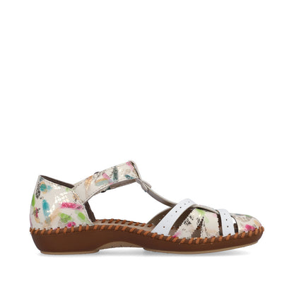 Rieker Ladies T Bar Closed Toe Sandal