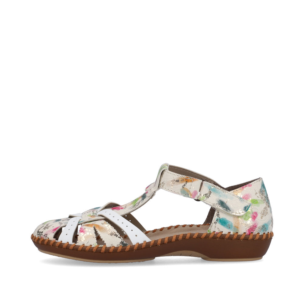 Rieker Ladies T Bar Closed Toe Sandal