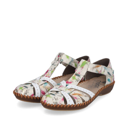 Rieker Ladies T Bar Closed Toe Sandal