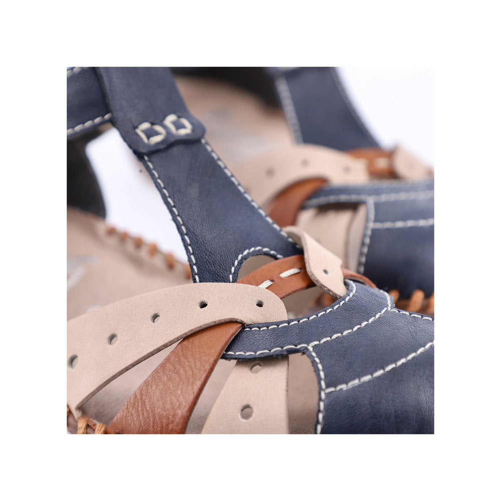 Rieker Ladies T Bar Closed Toe Sandal