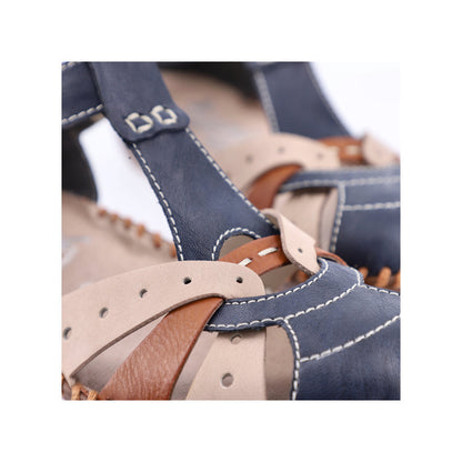 Rieker Ladies T Bar Closed Toe Sandal