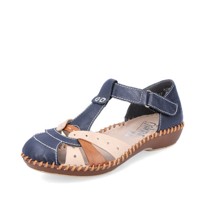 Rieker Ladies T Bar Closed Toe Sandal