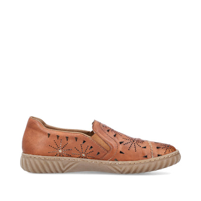 Rieker Ladies Laser Cut Flat Shoe