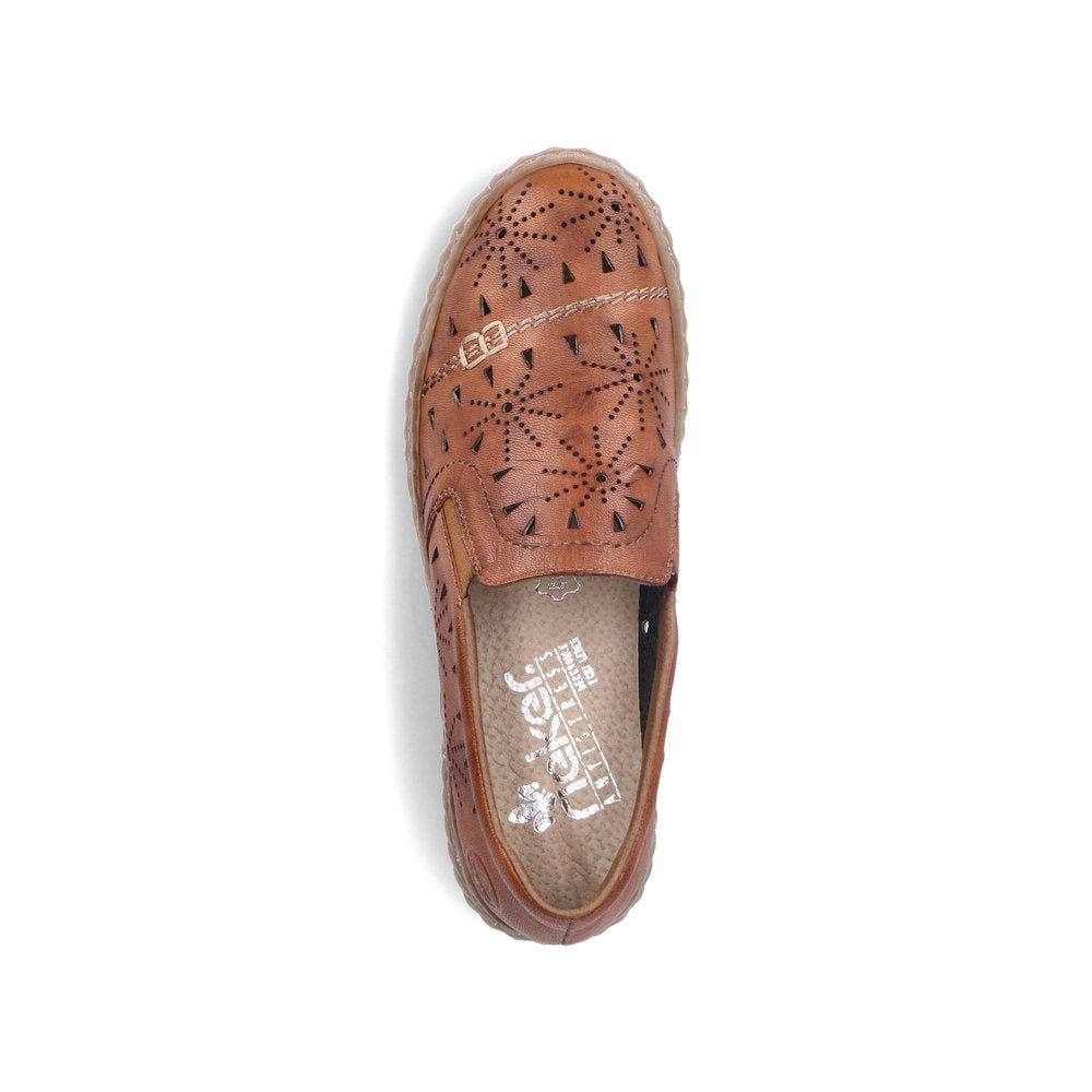 Rieker Ladies Laser Cut Flat Shoe