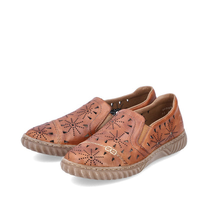 Rieker Ladies Laser Cut Flat Shoe