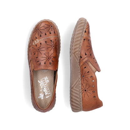 Rieker Ladies Laser Cut Flat Shoe