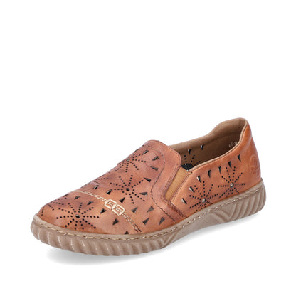 Rieker Ladies Laser Cut Flat Shoe