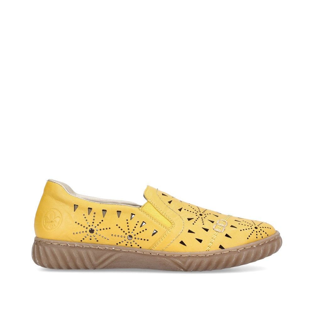 Rieker Ladies Laser Cut Flat Shoe