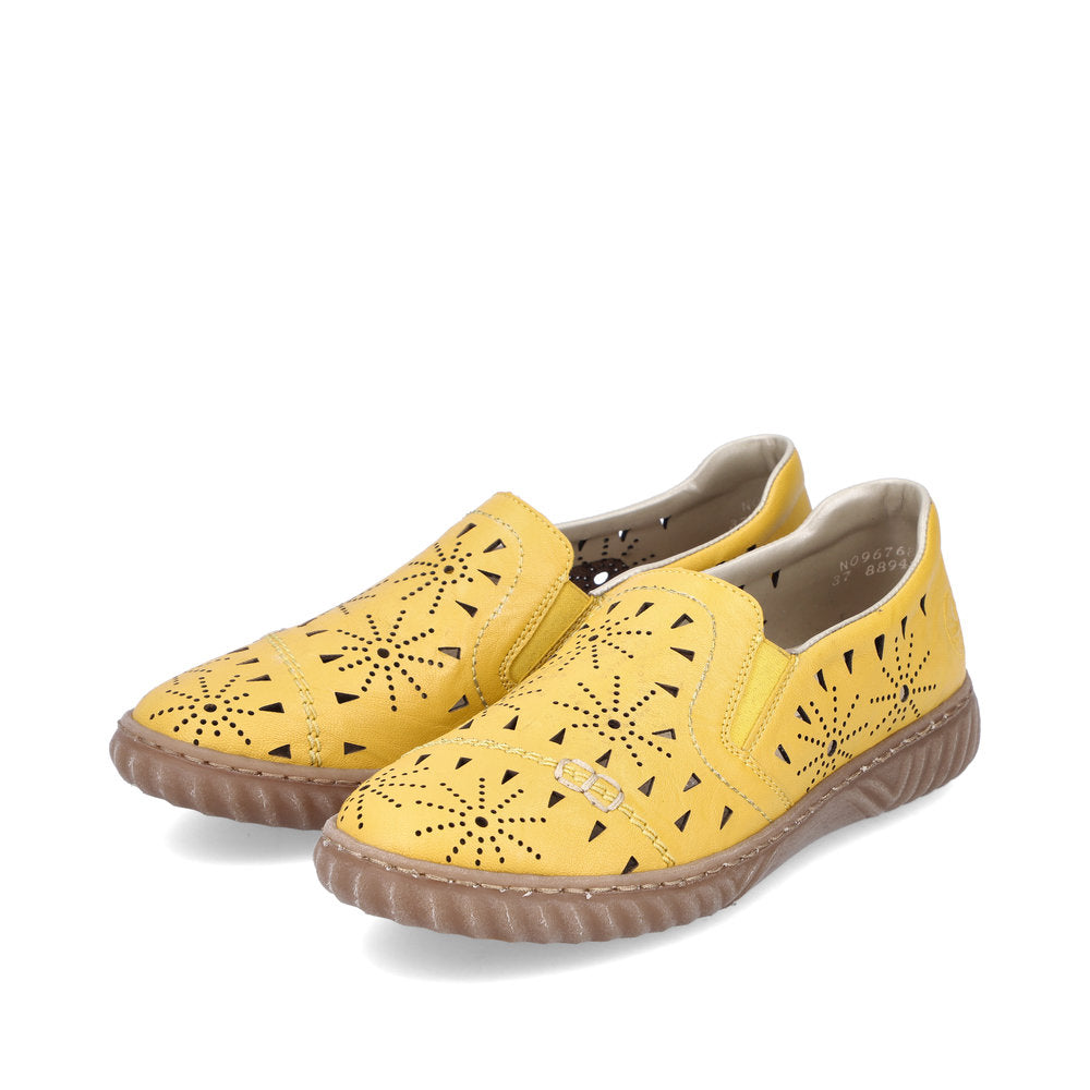 Rieker Ladies Laser Cut Flat Shoe