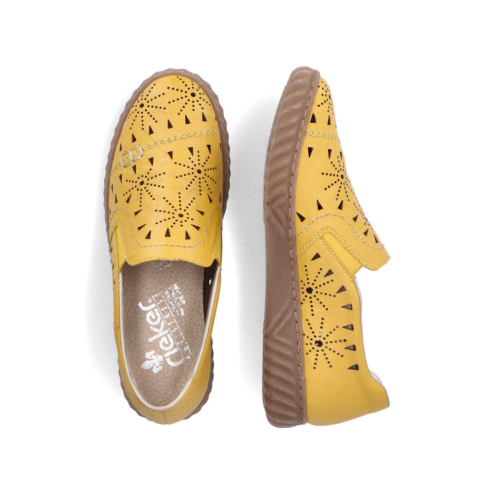 Rieker Ladies Laser Cut Flat Shoe