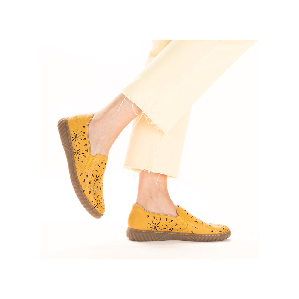 Rieker Ladies Laser Cut Flat Shoe