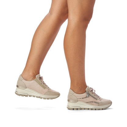 Rieker Ladies Wedge Heel Lace Up Sneaker