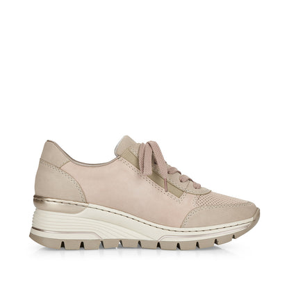 Rieker Ladies Wedge Heel Lace Up Sneaker